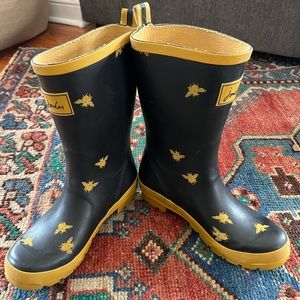 Joules Bee Rain Boot Navy Yellow